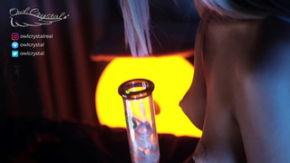 SKIP Nice boobs cutie deepthroat cock with weed smoke. Happy 420.mp4