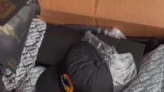 Unpacking a big box from PornHub - SolaZola